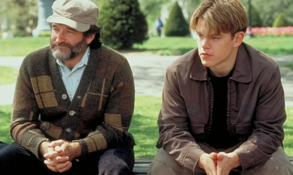 Robin Williams and Matt Damon in “Good Will Hunting.” Robin William’s character understood feminist psychotherapy. He was able to see the context and systems of Will’s life and advocate in and outside their sessions when appropriate.